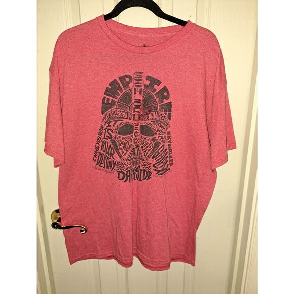 Disney Parks Unisex Star Wars Darth Vader Red Short Sleeve Tee Shirt Size XL - Picture 1 of 5